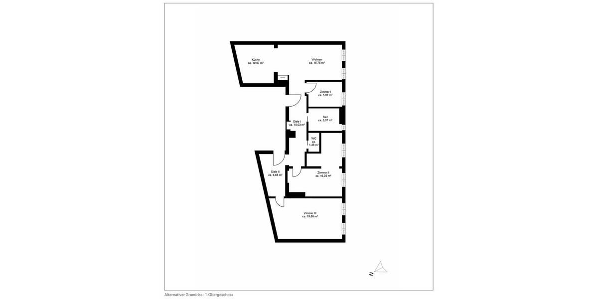 Etagenwohnung München Maxvorstadt - 5 Zimmer, 90 m&sup2;, 1.085.000&euro; | Angebot:26616857