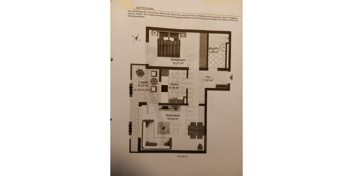 Etagenwohnung Ottobrunn - 2 Zimmer, 56 m&sup2;, 1.100&euro; | Angebot:25613992