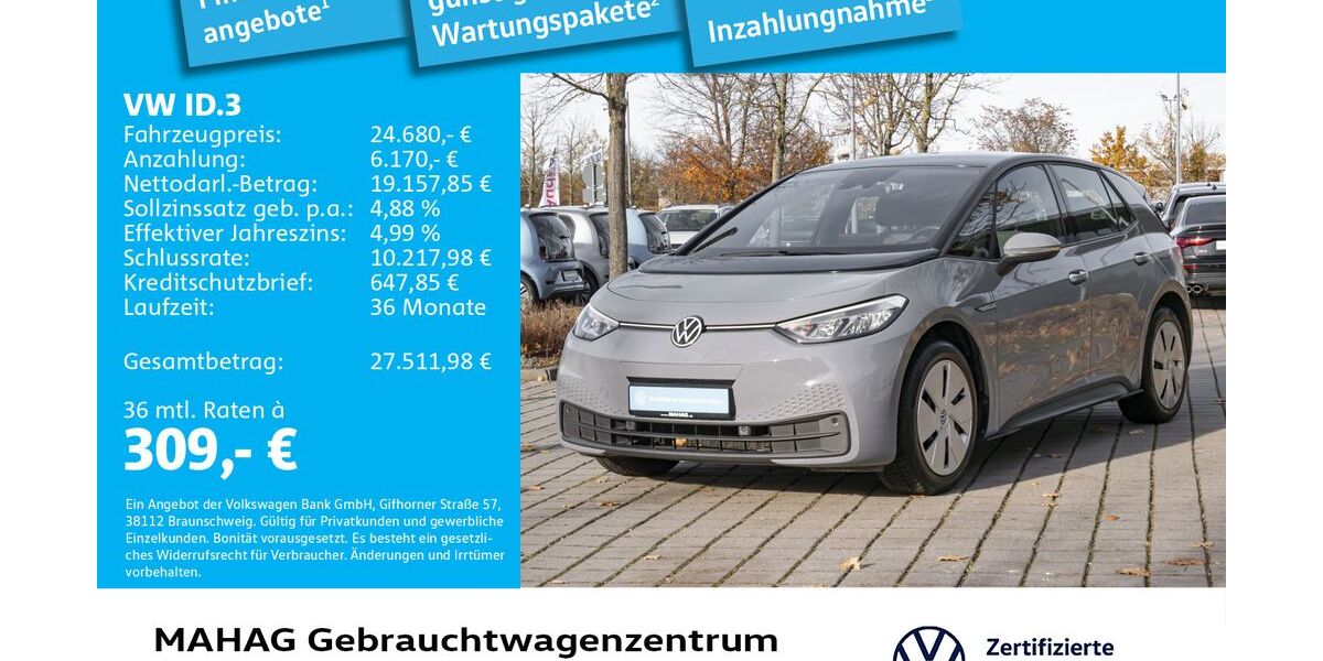 VW ID.3 43.703 km 24.680 &euro; München 80935