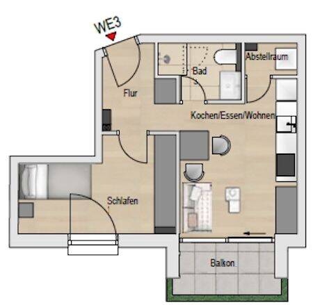 Etagenwohnung München Altstadt-Lehel - 2 Zimmer, 34 m&sup2;, 799.000&euro; | Angebot:26245586