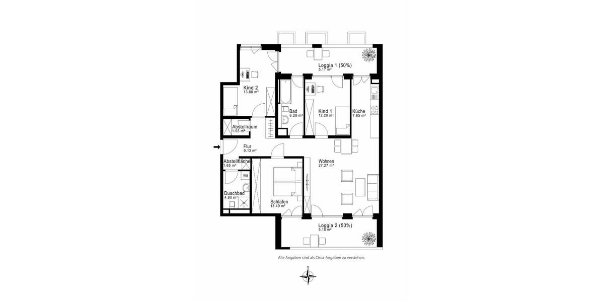 Etagenwohnung München Au-Haidhausen - 4 Zimmer, 108 m&sup2;, 845.000&euro; | Angebot:26470357
