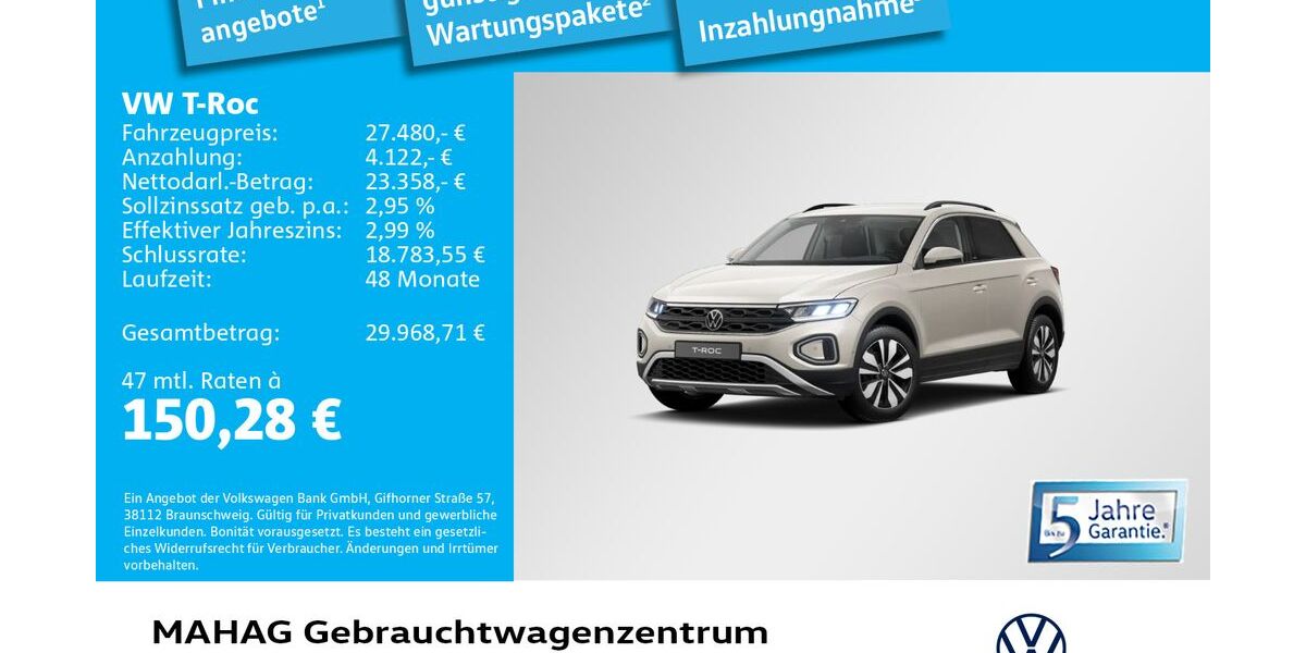 VW T-Roc 4.127 km 27.480 &euro; München 80935