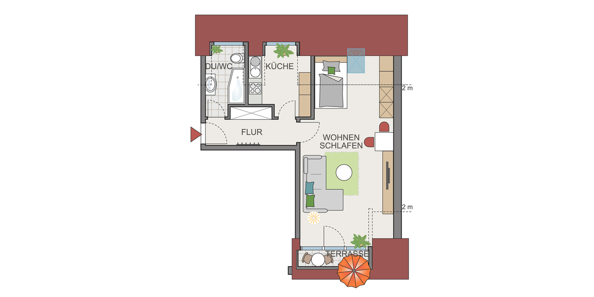 WINDISCH - Gemütliches 1-Zimmer Appartement in ruhiger Lage von Esting - ideal für Singles! - Dachgeschoßwohnung Olching | Angebot:26161419