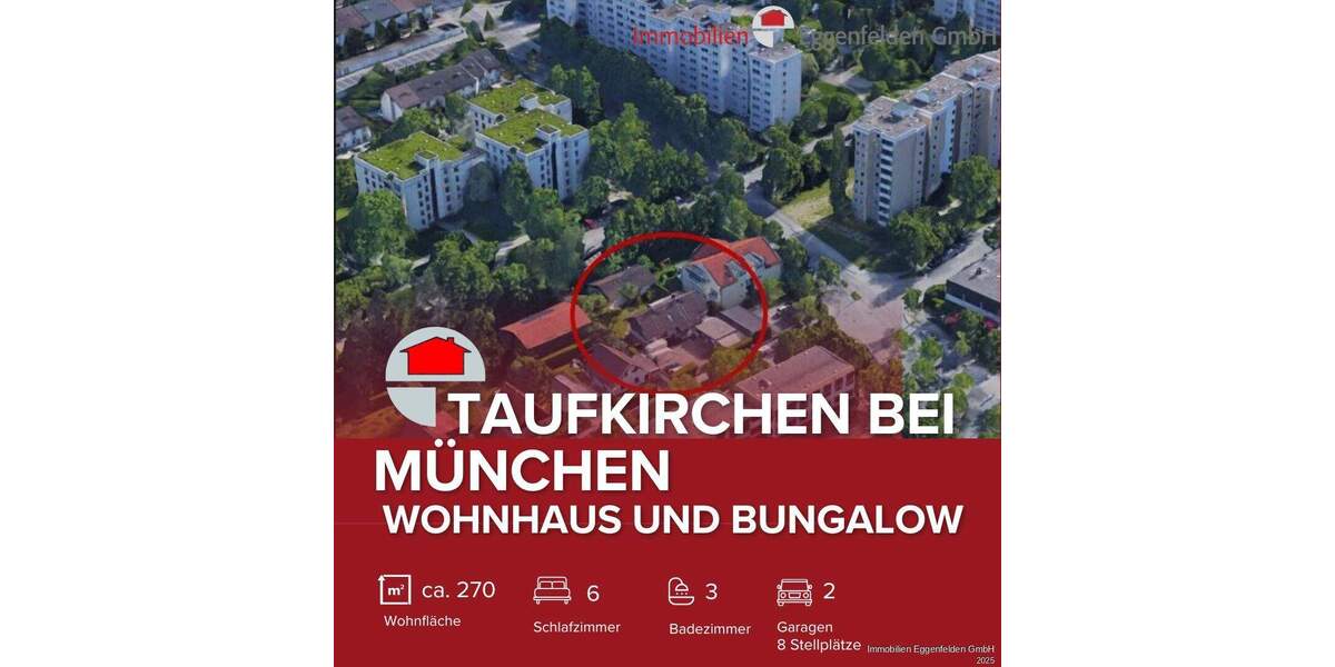 Taufkirchen b. München! Mehrgenerationenobjekt mit zwei Wohnhäuser (251027) 1 zimmer