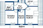 Etagenwohnung Hallbergmoos Goldach - 3 Zimmer, 53 m&sup2;, 389.000&euro; | Angebot:25725682
