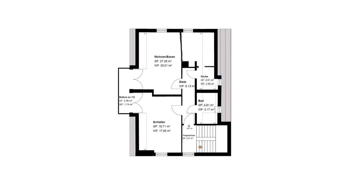 Etagenwohnung Ottobrunn - 3 Zimmer, 56 m&sup2;, 1.700&euro; | Angebot:25451217