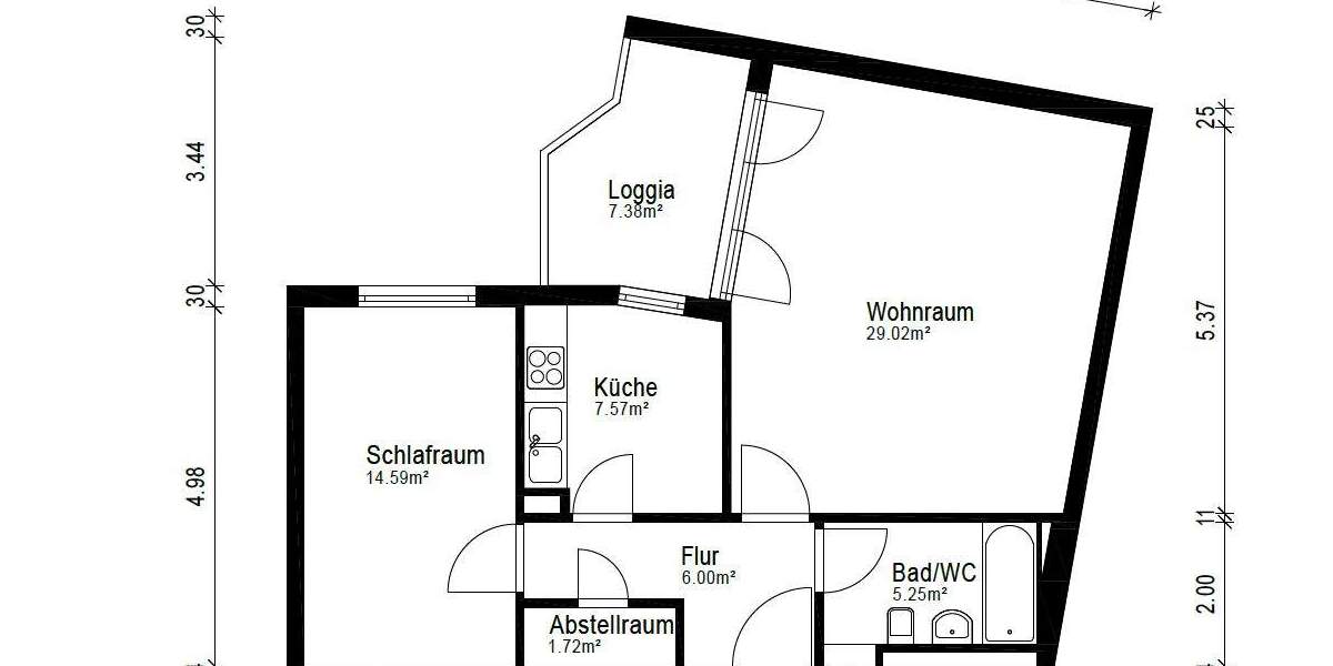 Etagenwohnung München Altstadt-Lehel - 2 Zimmer, 67 m&sup2;, 850.000&euro; | Angebot:25779732