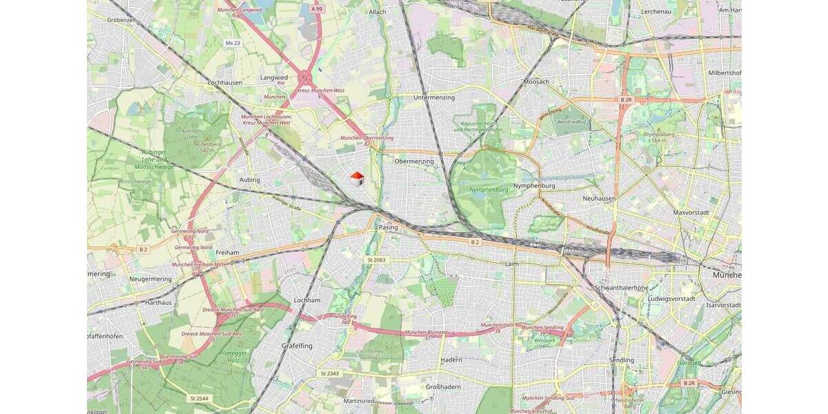 Etagenwohnung München Pasing-Obermenzing - 2 Zimmer, 85 m&sup2;, 1.700&euro; | Angebot:26189532