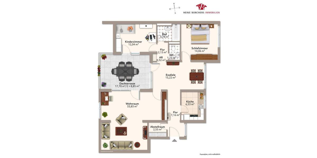 Terrassenwohnung Ottobrunn - 3 Zimmer, 108 m&sup2;, 626.100&euro; | Angebot:26788148