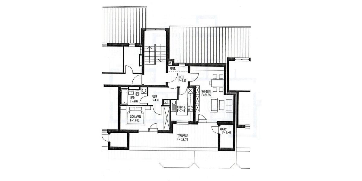 2 Zi. Wohnung, Küche, Bad, Dachterrassen, Kellerabteil, TG-Stellp 2 zimmer