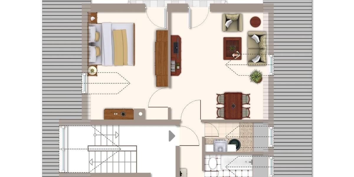 Dachgeschoßwohnung Emmering - 2 Zimmer, 55 m&sup2;, 345.000&euro; | Angebot:24870792