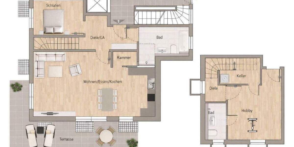Etagenwohnung München Ramersdorf-Perlach - 3 Zimmer, 102 m&sup2;, 1.115.000&euro; | Angebot:25291732