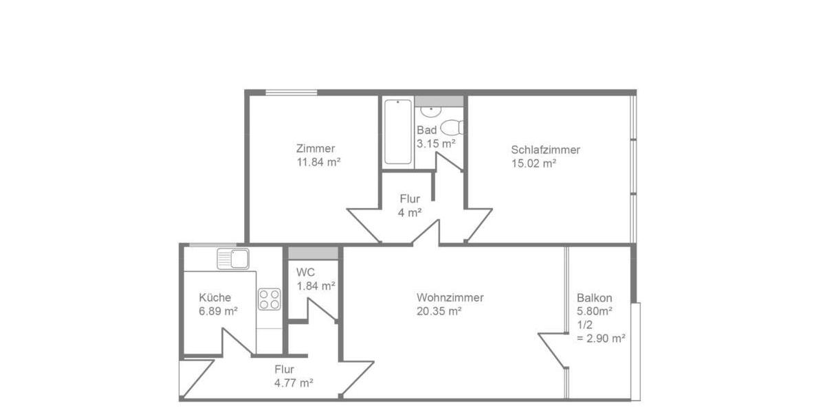Von Privat 3-Zimmerwohnung in Unterhaching 3 zimmer