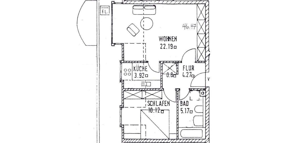 Dachgeschoßwohnung München Maxvorstadt - 2 Zimmer, 46 m&sup2;, 595.000&euro; | Angebot:27260935