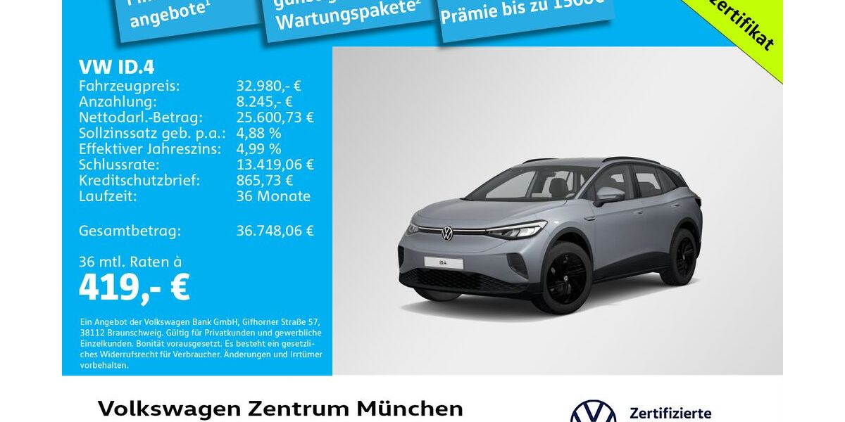 VW ID.4 53.432 km 32.980 &euro; München 80687