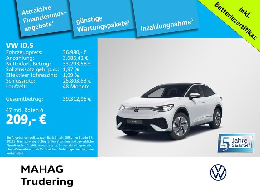 VW ID.5 11.497 km 36.980 € München 81825