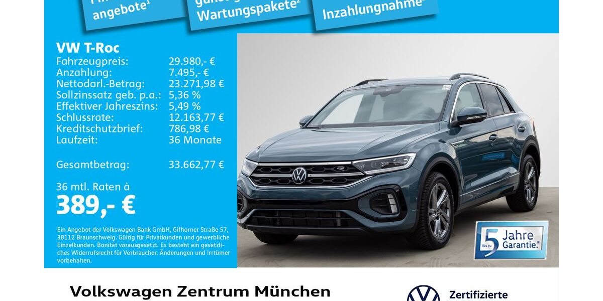 VW T-Roc 11.068 km 29.980 &euro; München 80687