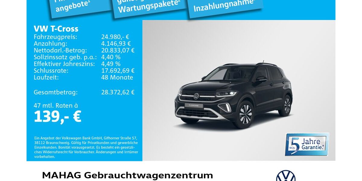 VW T-Cross 1.691 km 24.980 &euro; München 80935