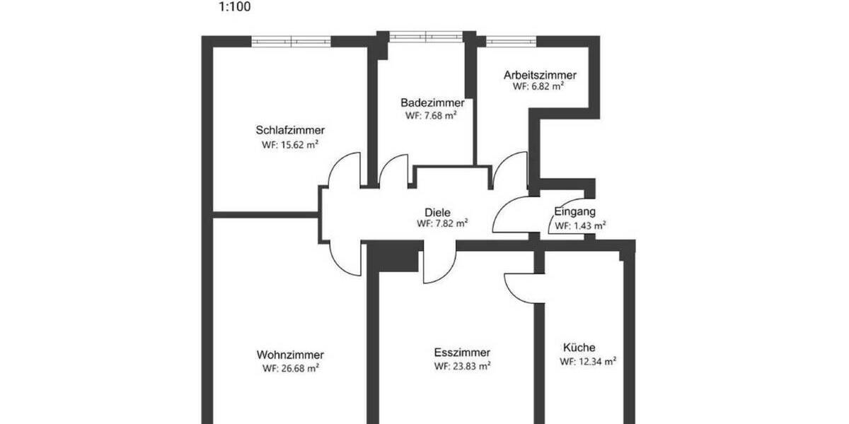 Etagenwohnung München Au-Haidhausen - 3 Zimmer, 102 m&sup2;, 750.000&euro; | Angebot:25665888