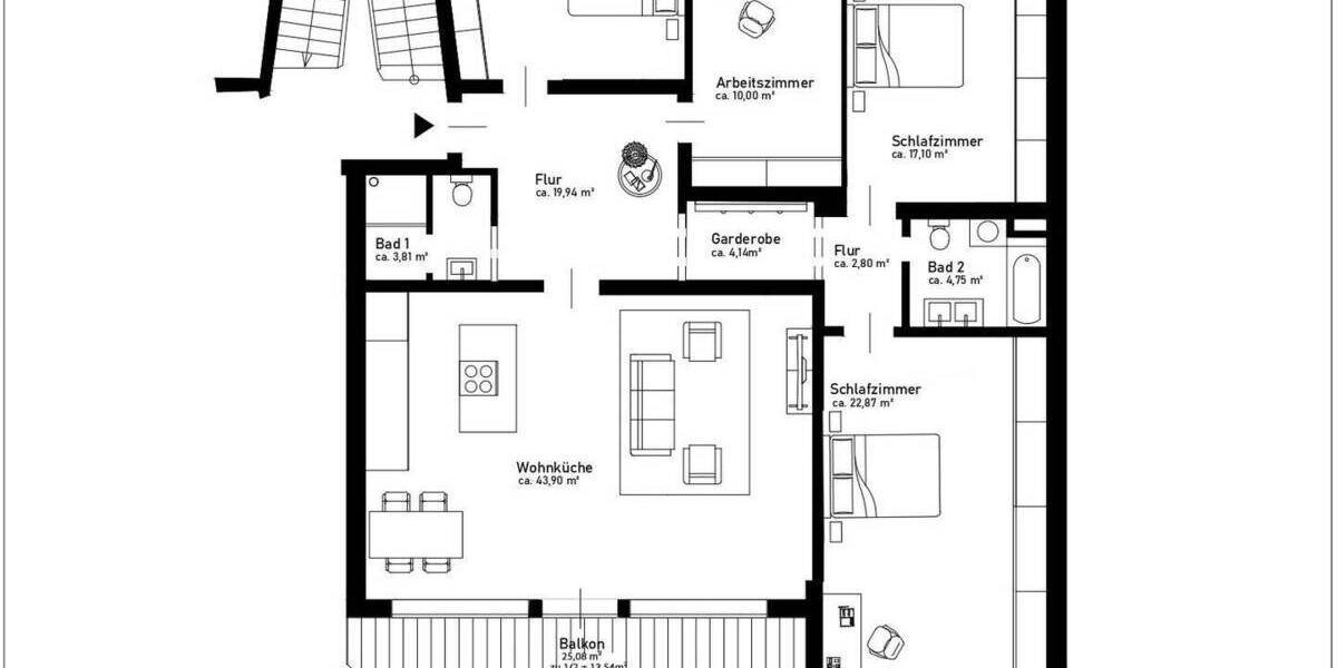 Etagenwohnung München Laim - 5 Zimmer, 143 m&sup2;, 995.000&euro; | Angebot:26064039