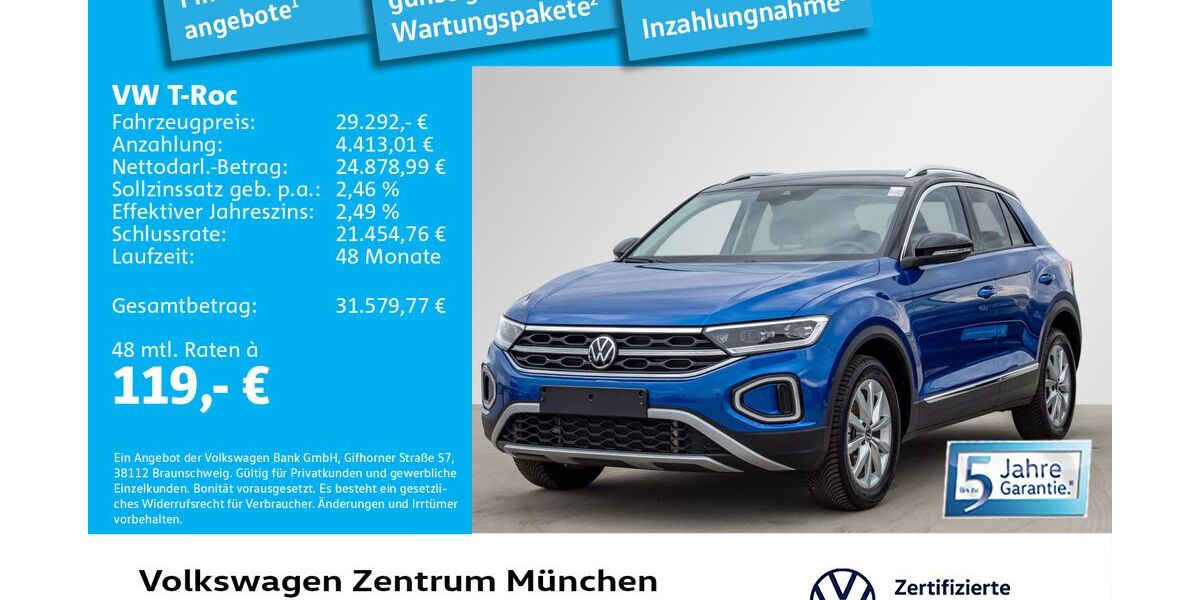 VW T-Roc 6.394 km 29.292 &euro; München 80687