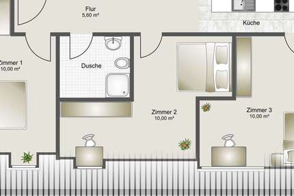 Wohnen auf Zeit in München 800 € zimmer