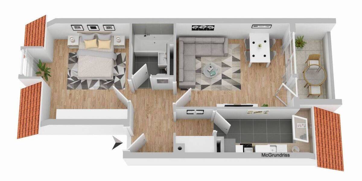 Etagenwohnung München Pasing-Obermenzing - 2 Zimmer, 48 m&sup2;, 1.120&euro; | Angebot:26826786