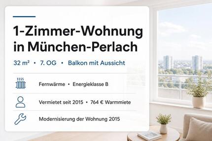 Wohnung München Ramersdorf-Perlach - 1 Zimmer, 32 m&sup2;, 220.000&euro; | Angebot:27082887