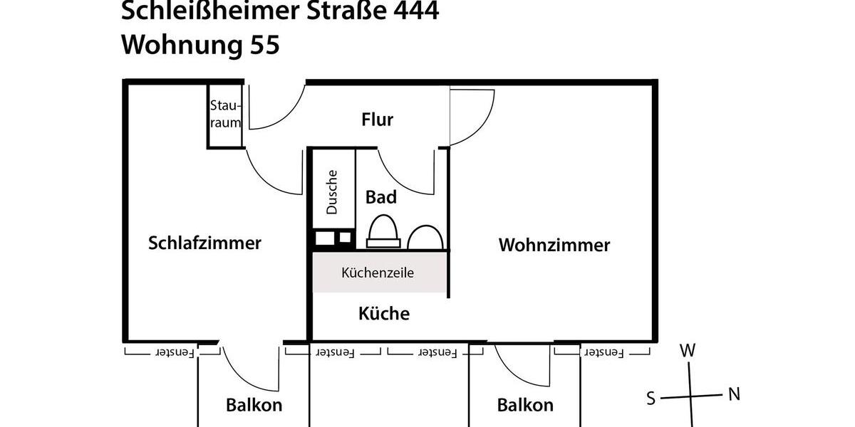 Erdgeschoßwohnung München Am Hart - 2 Zimmer, 34 m&sup2;, 249.000&euro; | Angebot:27077340