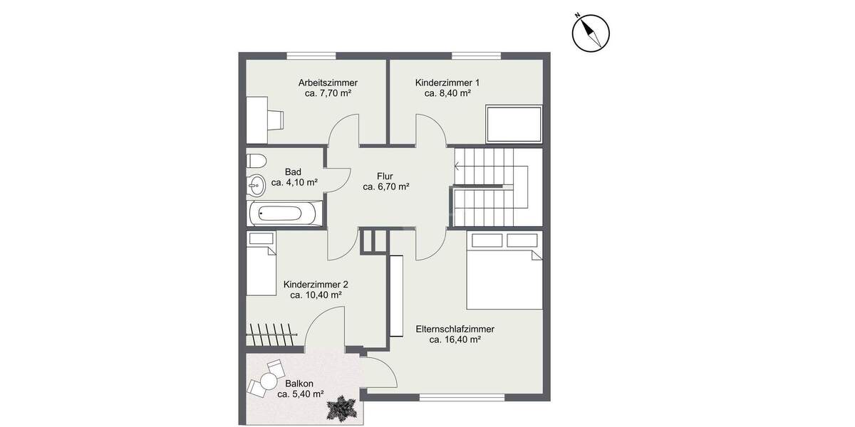 Reihenendhaus Planegg - 5 Zimmer, 129 m&sup2;, 899.000&euro; | Angebot:25734986
