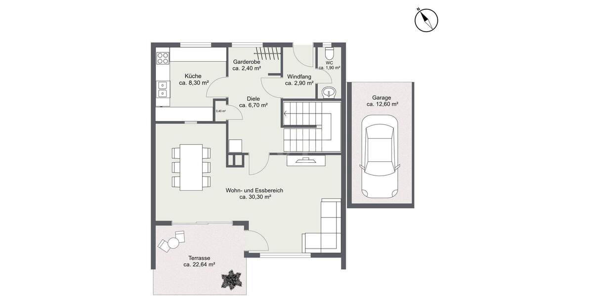 Reihenendhaus Planegg - 5 Zimmer, 129 m&sup2;, 899.000&euro; | Angebot:25734986