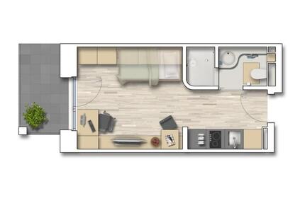 Wohnung Garching bei München - 1 Zimmer, 21 m&sup2;, 260.000&euro; | Angebot:25299713