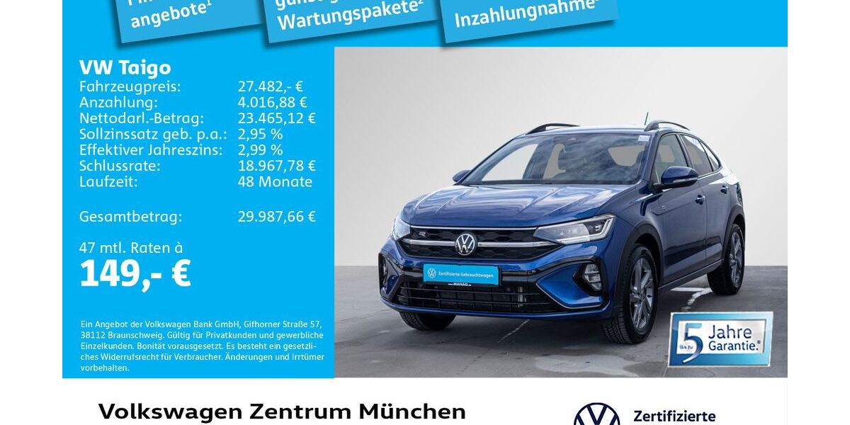 VW Taigo 7.248 km 27.243 &euro; München 80687