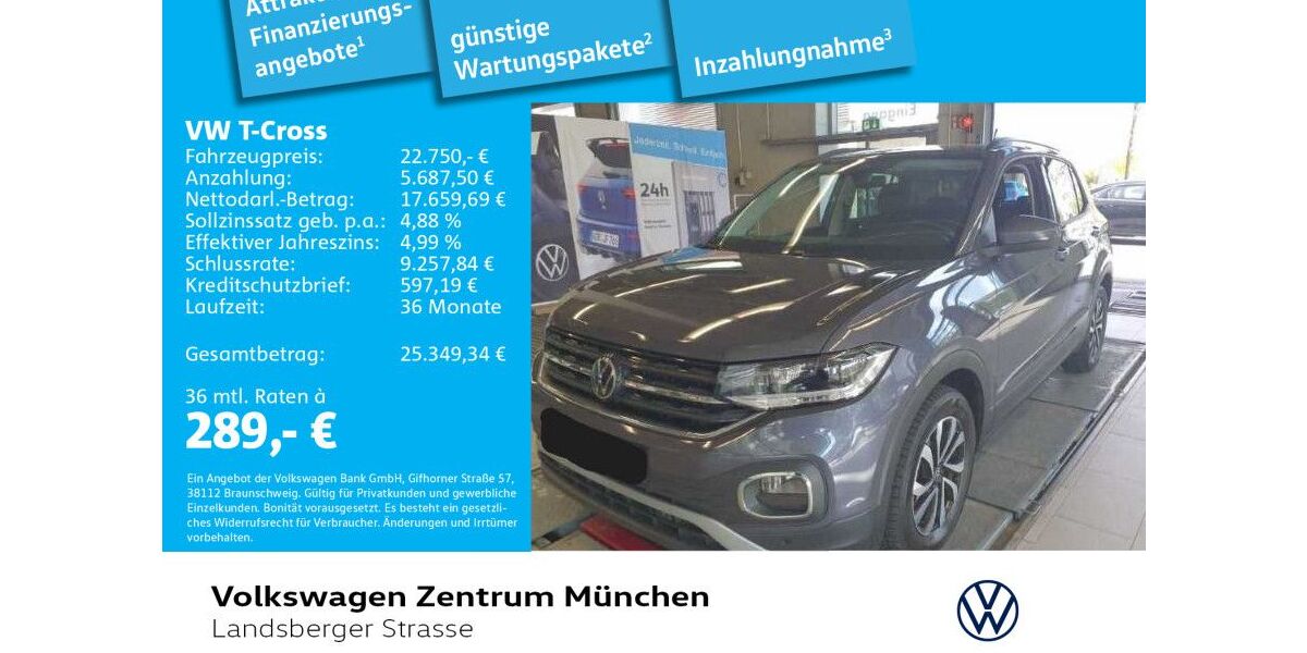 VW T-Cross 18.581 km 22.750 &euro; München 80687