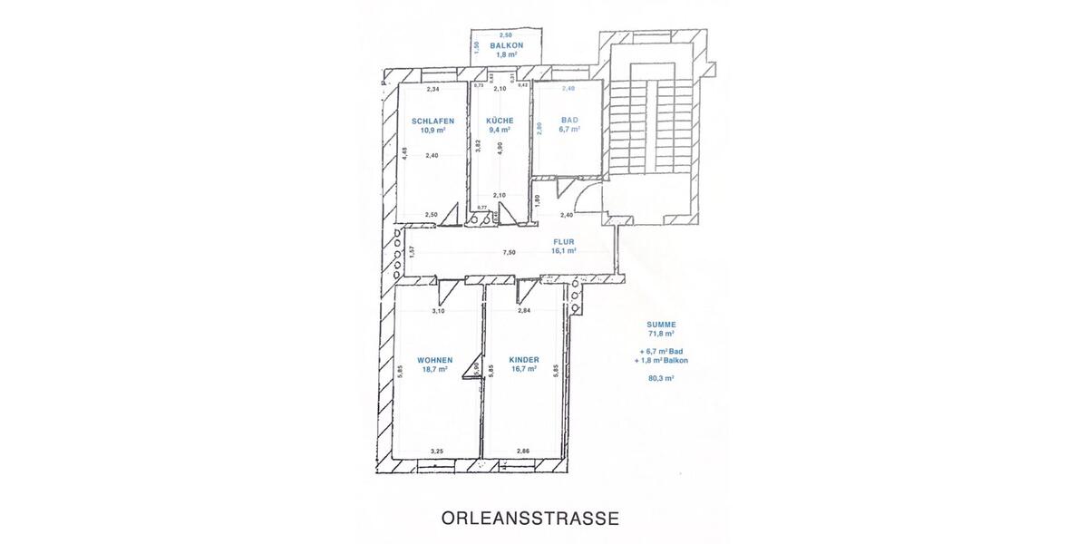 Etagenwohnung München Au-Haidhausen - 3 Zimmer, 80 m&sup2;, 855.000&euro; | Angebot:26931202