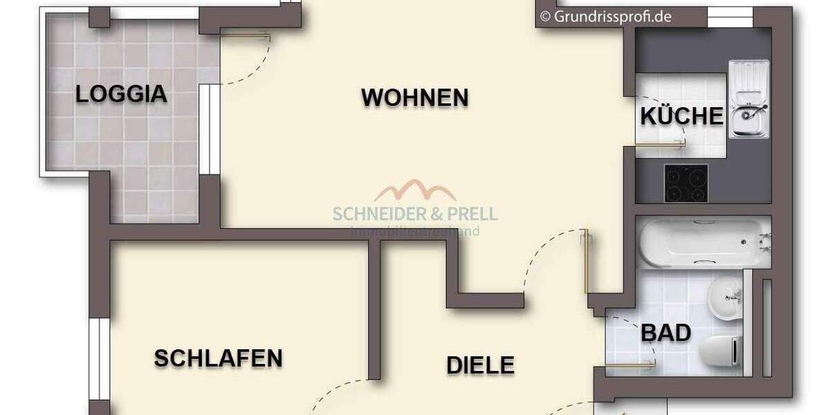 Etagenwohnung Wolfratshausen - 2 Zimmer, 47 m&sup2;, 260.000&euro; | Angebot:25663506