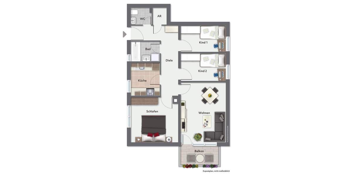 Etagenwohnung Kirchseeon - 4 Zimmer, 78 m&sup2;, 398.000&euro; | Angebot:25768969