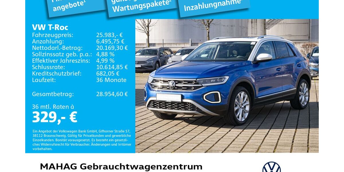VW T-Roc 34.180 km 25.694 &euro; München 80935