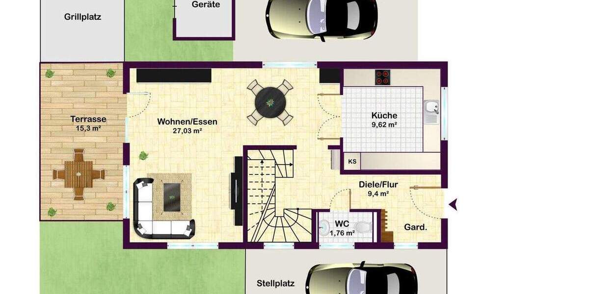 Neuwertiges freistehendes Einfamilienhaus in Günzenhausen 5 zimmer