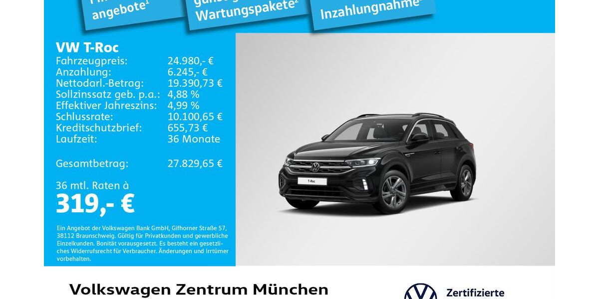 VW T-Roc 16.199 km 24.980 &euro; München 80687