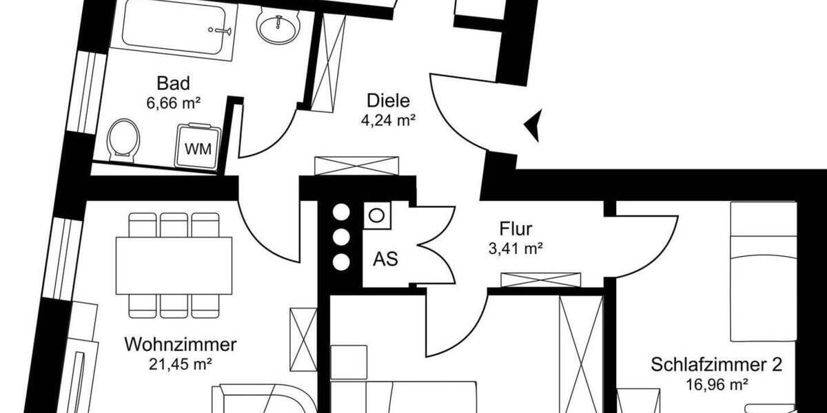 Etagenwohnung München Sendling - 3 Zimmer, 84 m&sup2;, 675.000&euro; | Angebot:25673094
