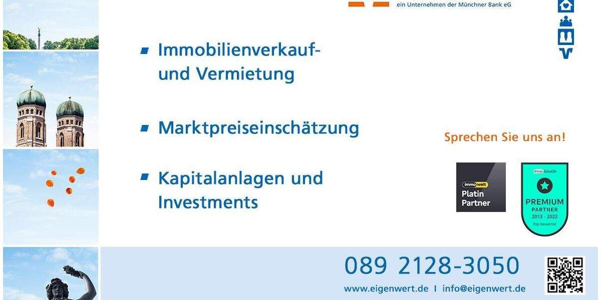 Etagenwohnung Markt Schwaben - 2 Zimmer, 54 m&sup2;, 1.300&euro; | Angebot:25096388