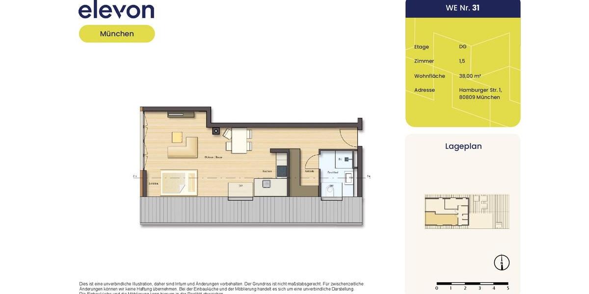 1 Monat mietfrei! Modern & Möbliert – Ideal für Studenten und Young Professionals 1.5 zimmer