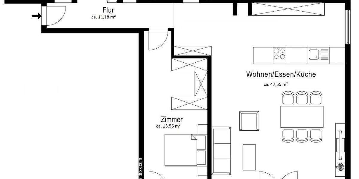 Etagenwohnung Dachau - 3 Zimmer, 140 m&sup2;, 1.230.000&euro; | Angebot:25661048