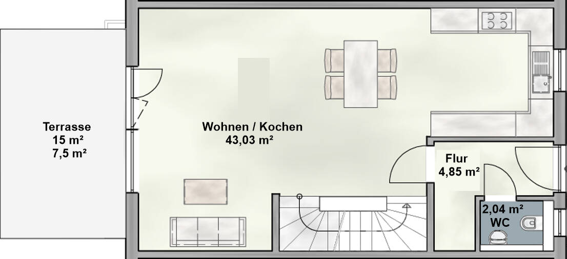 Reihenmittelhaus München Allach-Untermenzing - 6 Zimmer, 151 m&sup2;, 1.149.000&euro; | Angebot:26242280