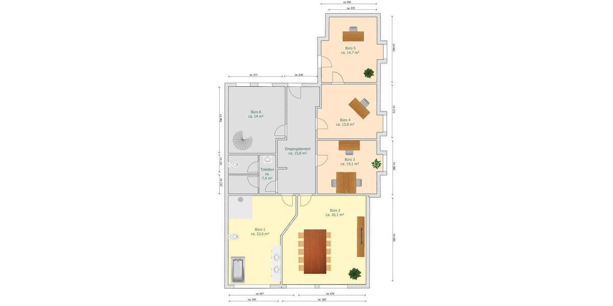 Gewerbeobjekt Olching - 7 Zimmer, 168 m&sup2;, 353.000&euro; | Angebot:25360995