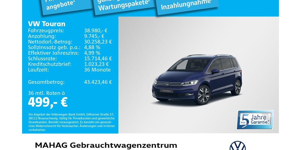 VW Touran 17.501 km 38.980 &euro; München 80935