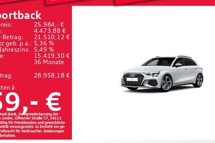 Audi A3 50.578 km 25.165 &euro; Eching 85386