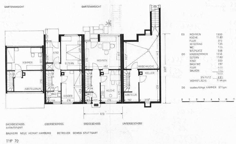 Reihenhaus München Maxvorstadt - 4 Zimmer, 88 m&sup2;, 395.000&euro; | Angebot:26286357