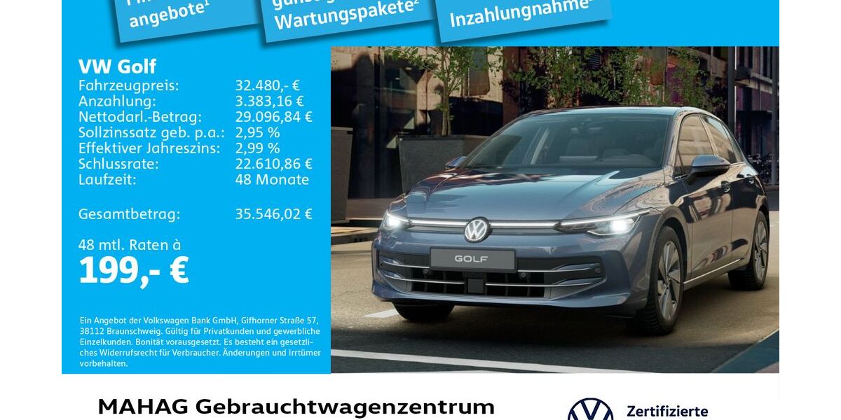 VW Golf 2.299 km 32.241 &euro; München 80935